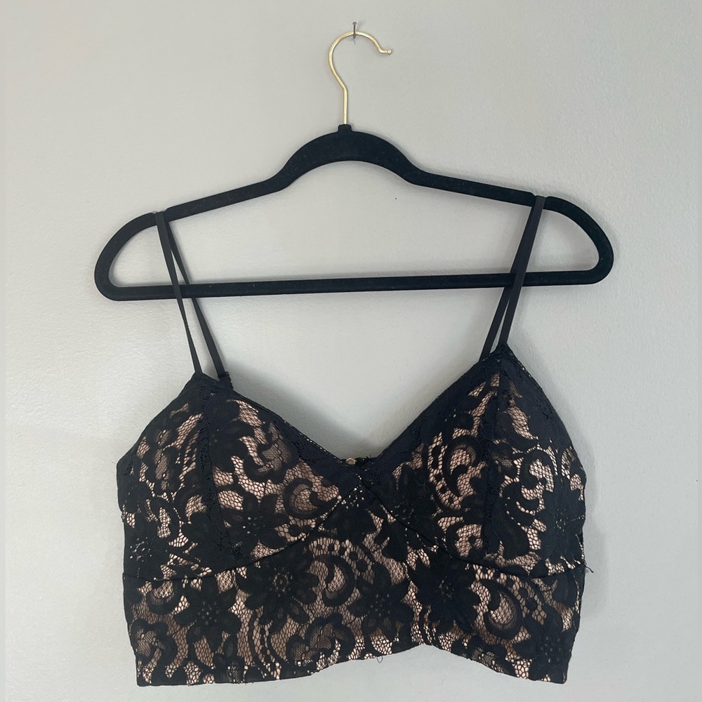 Charlotte Russe: Lace Cropped Tank